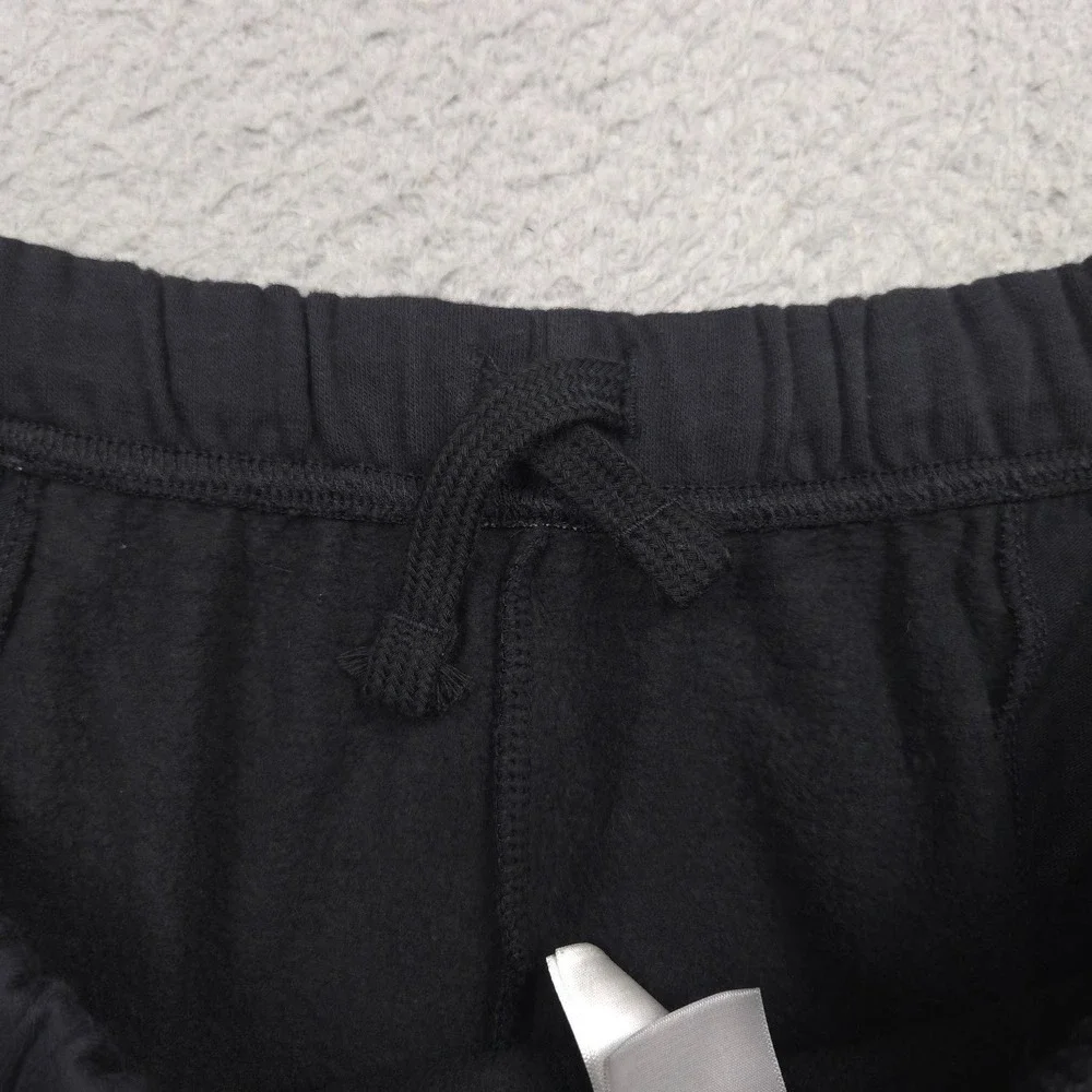 The North Face Men XL Black Fleece Sweat Shorts Big Half Dome Logo Drawstring